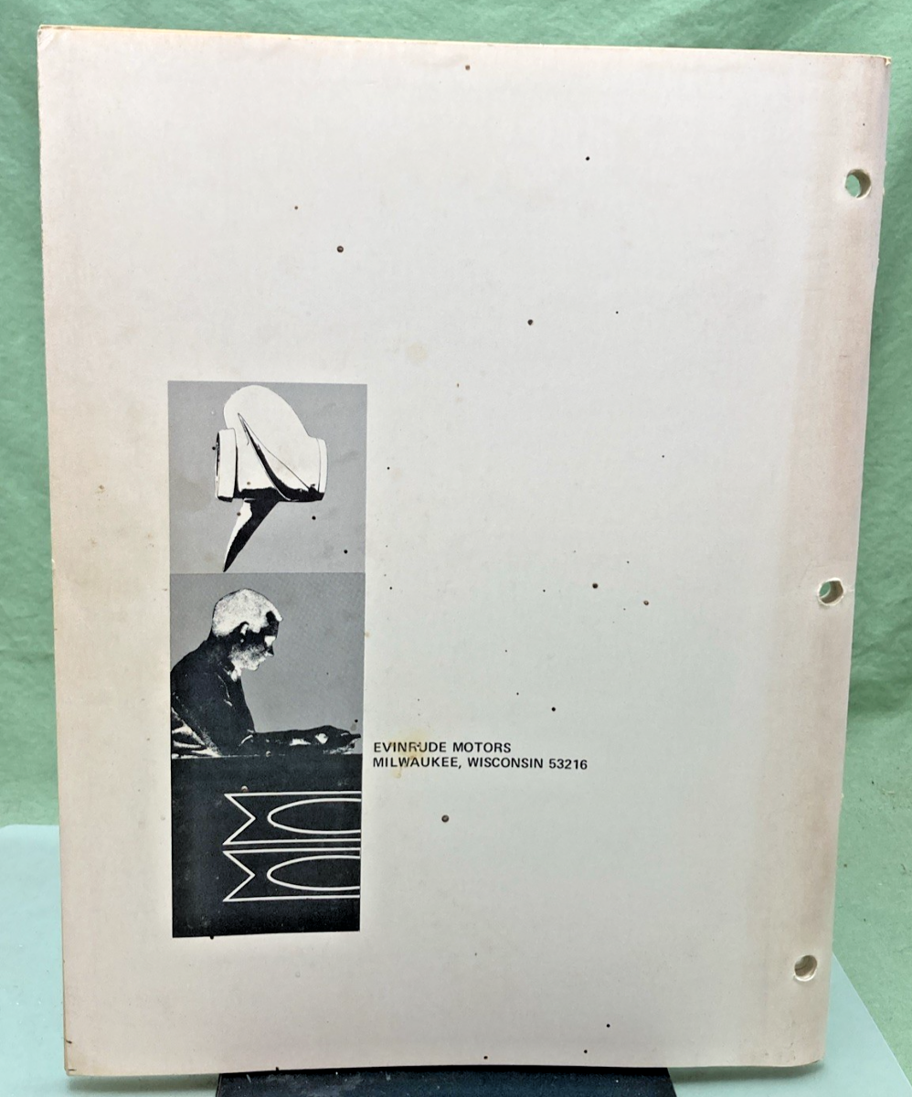 NEW GENUINE EVINRUDE 4754 STARFLITE 125 HP SERVICE MANUAL 1971
