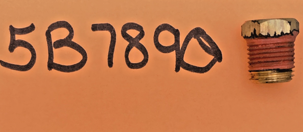 NEW REPLACES CATERPILLAR 5B7890 - PLUG-PIPE for CAT