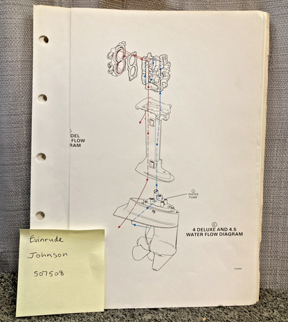 NEW REPLACES EVINRUDE JOHNSON 507508 WIRING DIAGRAM SECTION