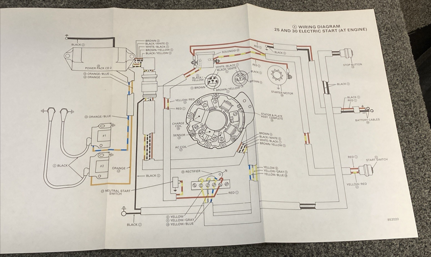 NEW REPLACES EVINRUDE JOHNSON 507508 WIRING DIAGRAM SECTION