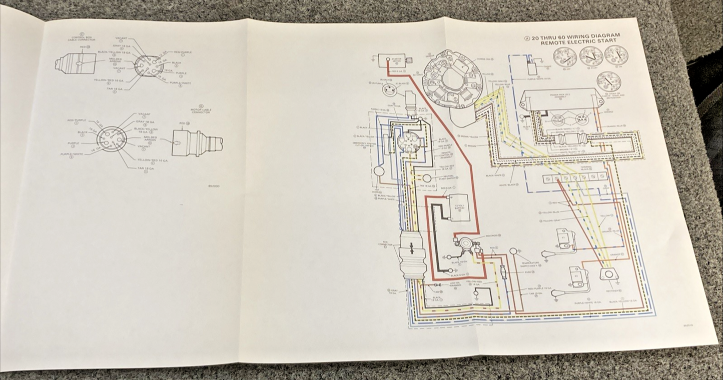 NEW REPLACES EVINRUDE JOHNSON 507508 WIRING DIAGRAM SECTION
