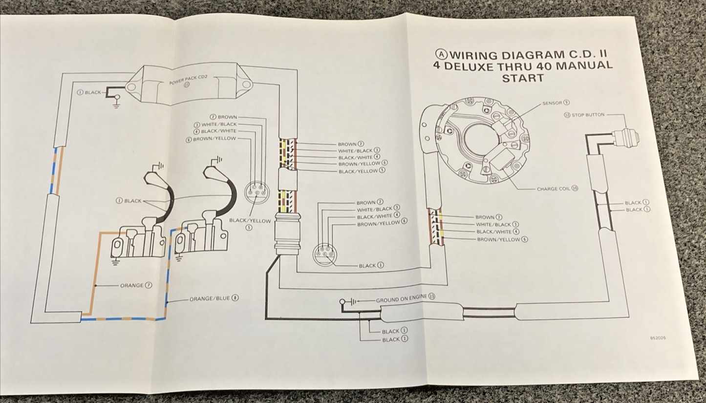NEW REPLACES EVINRUDE JOHNSON 507508 WIRING DIAGRAM SECTION