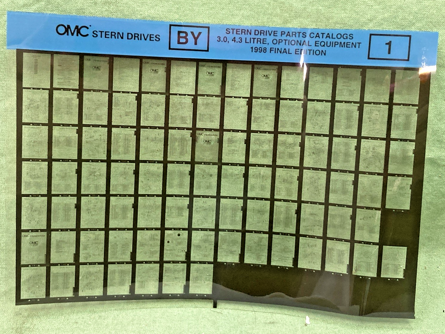 NEW GENUINE OMC 501194 FINAL EDIT STERN DRIVE PARTS CATALOG 3.0, 4.3 L, OPT. '98
