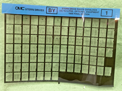 NEW GENUINE OMC 501194 FINAL EDIT STERN DRIVE PARTS CATALOG 3.0, 4.3 L, OPT. '98