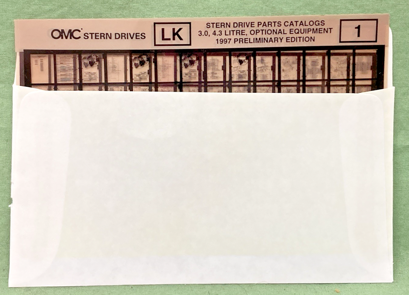 NEW GENUINE OMC 1997 PRELIMINARY EDITION PARTS CATALOG 3.0, 4.3 L & OPTIONAL
