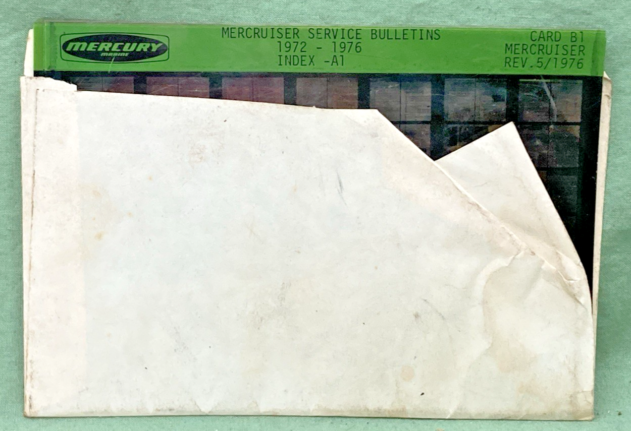 NEW GENUINE MERCRUISER SERVICE BULLETIN SET 1072-1976 INDEX A1 MICROFICHE