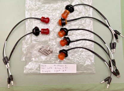 NEW REPLACES MILL M-09300-K 3/4" LED YELLOW AND RED SINGLE LIGHT KIT