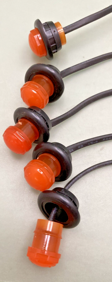 NEW REPLACES MILL M-09300-K 3/4" LED YELLOW AND RED SINGLE LIGHT KIT