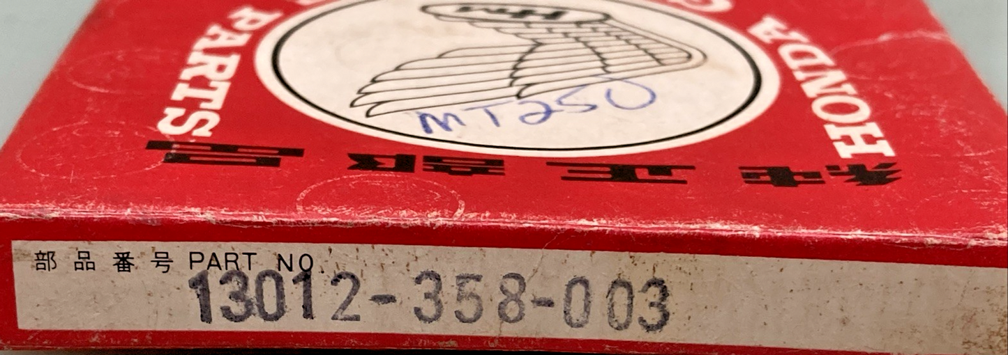 NEW GENUINE HONDA 13012-358-003 OVERSIZE PISTON RING SET .25