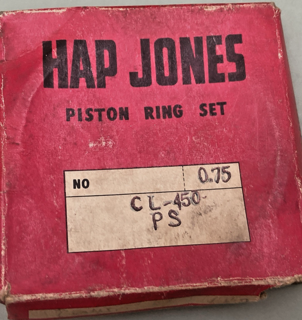 NEW GENUINE HAP JONES CL-450-PS OVERSIZE PISTON RING SET .75 , HON 13041-292-000