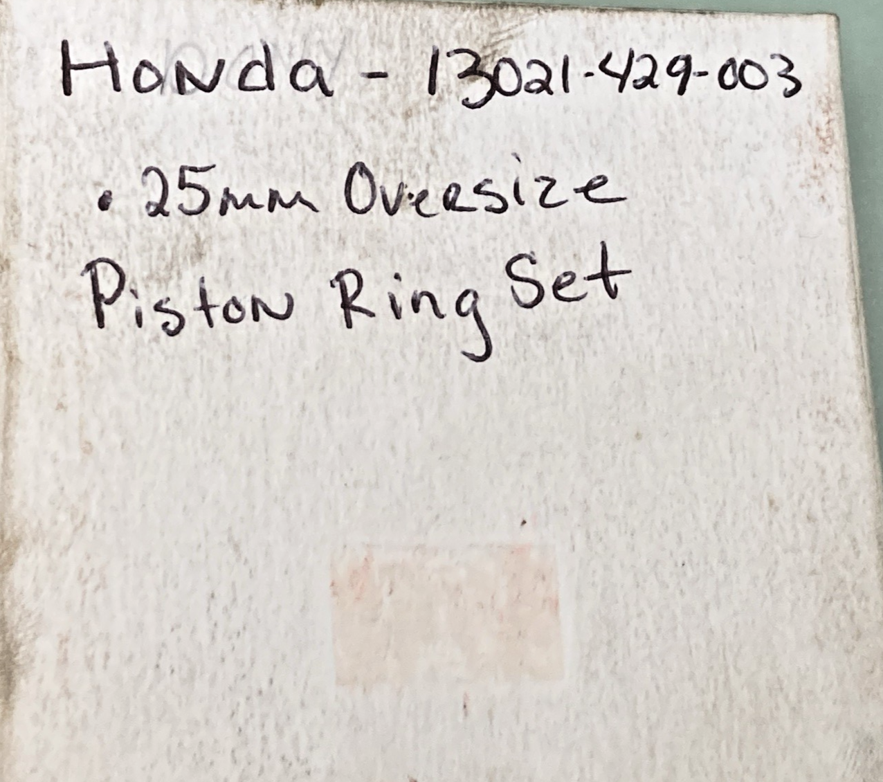 NEW REPLACES HONDA 32 75 21 16237 .25 OVERSIZE PISTON RING SET, 13021-429-003