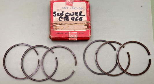NEW GENUINE HONDA 13041-292-000 OVERSIZE PISTON RING SET .75, CB450 K1-K7 CL450