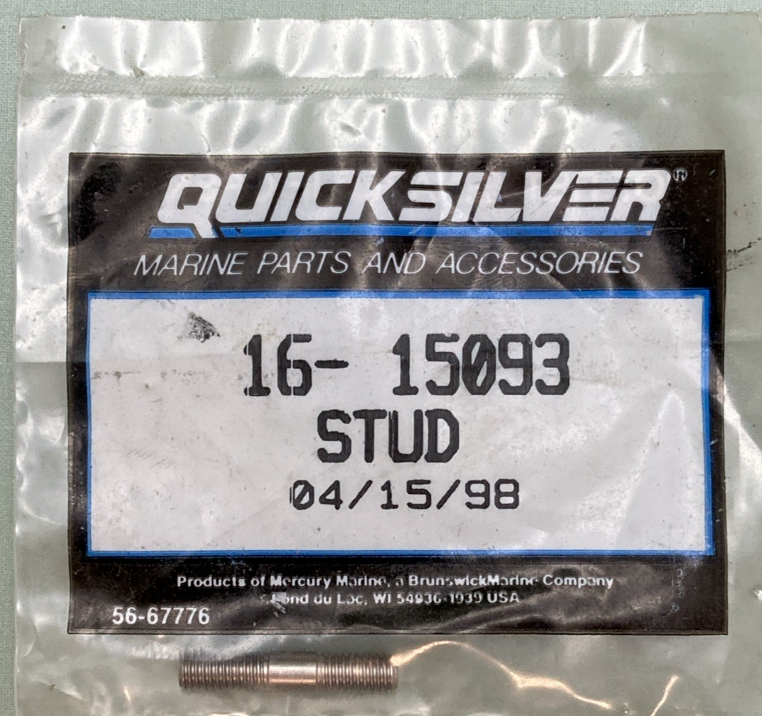 QTY 2 NEW GENUINE MERCURY 16-15093 STUD, (#10-32 x 1.00), FLYWHEEL COVER