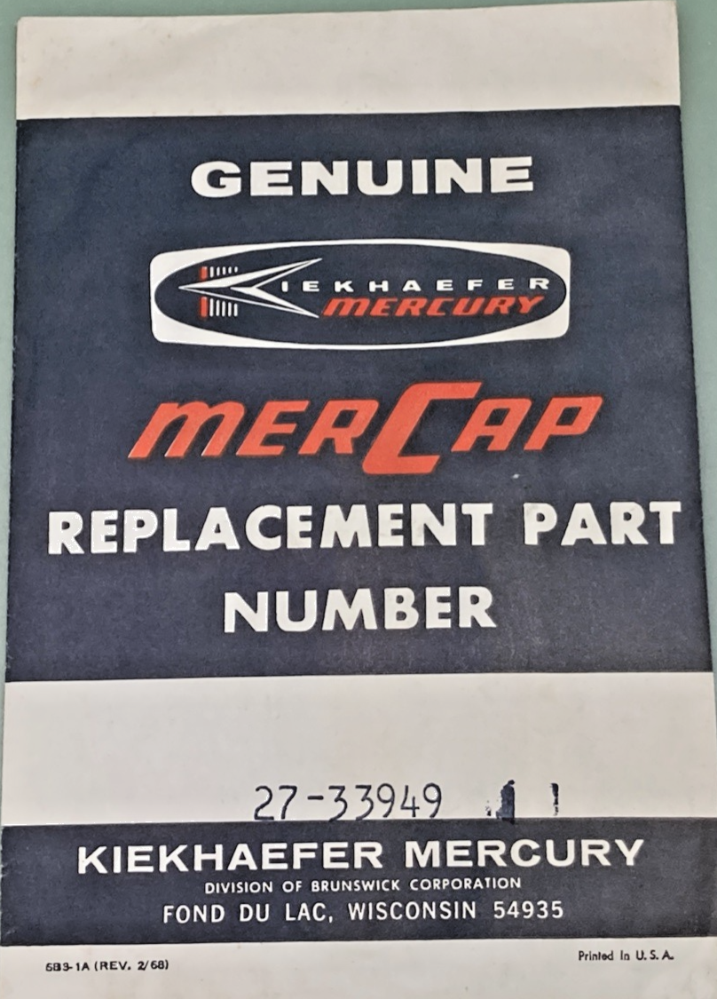 NEW GENUINE MERCURY 27-33949 GASKET