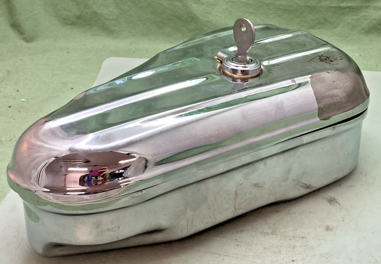 REPLACES HARLEY DAVIDSON CHROME OVAL TOOL BOX RH SIDE