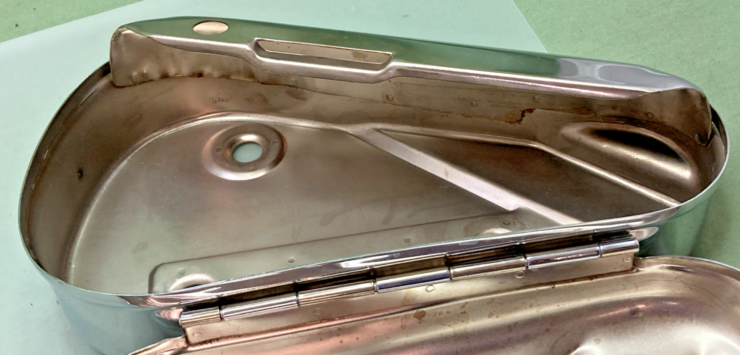 REPLACES HARLEY DAVIDSON CHROME OVAL TOOL BOX RH SIDE