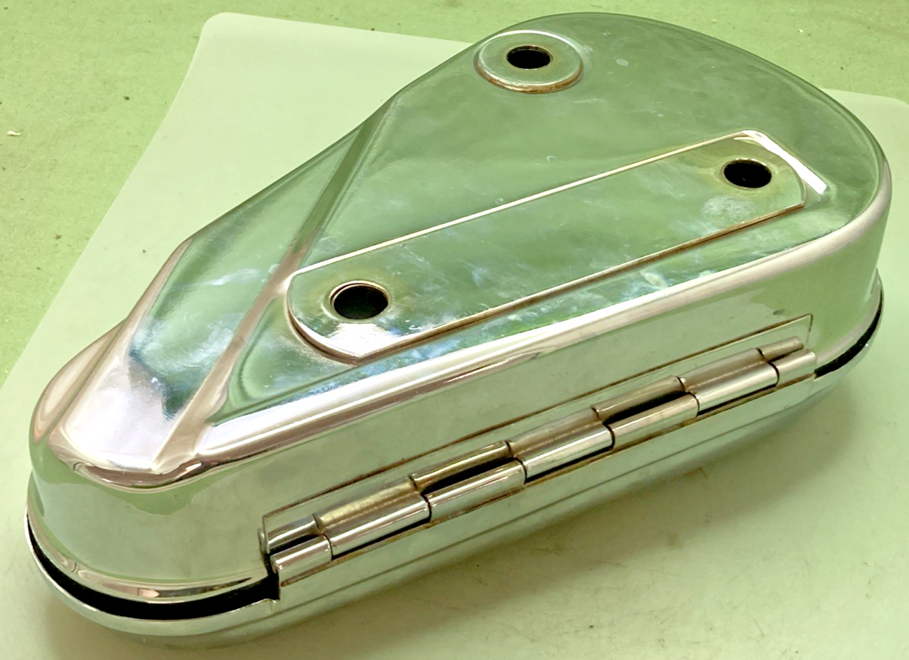 REPLACES HARLEY DAVIDSON CHROME OVAL TOOL BOX RH SIDE