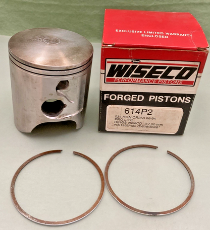 NEW GENUINE WISECO 614P2 FORGED PISTON KIT STD, PRO-LIT, RINGS 2638CD - 67.00MM