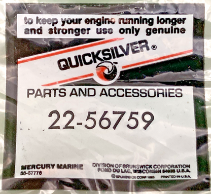 QTY 2 NEW GENUINE MERCURY 22-56759 FITTING
