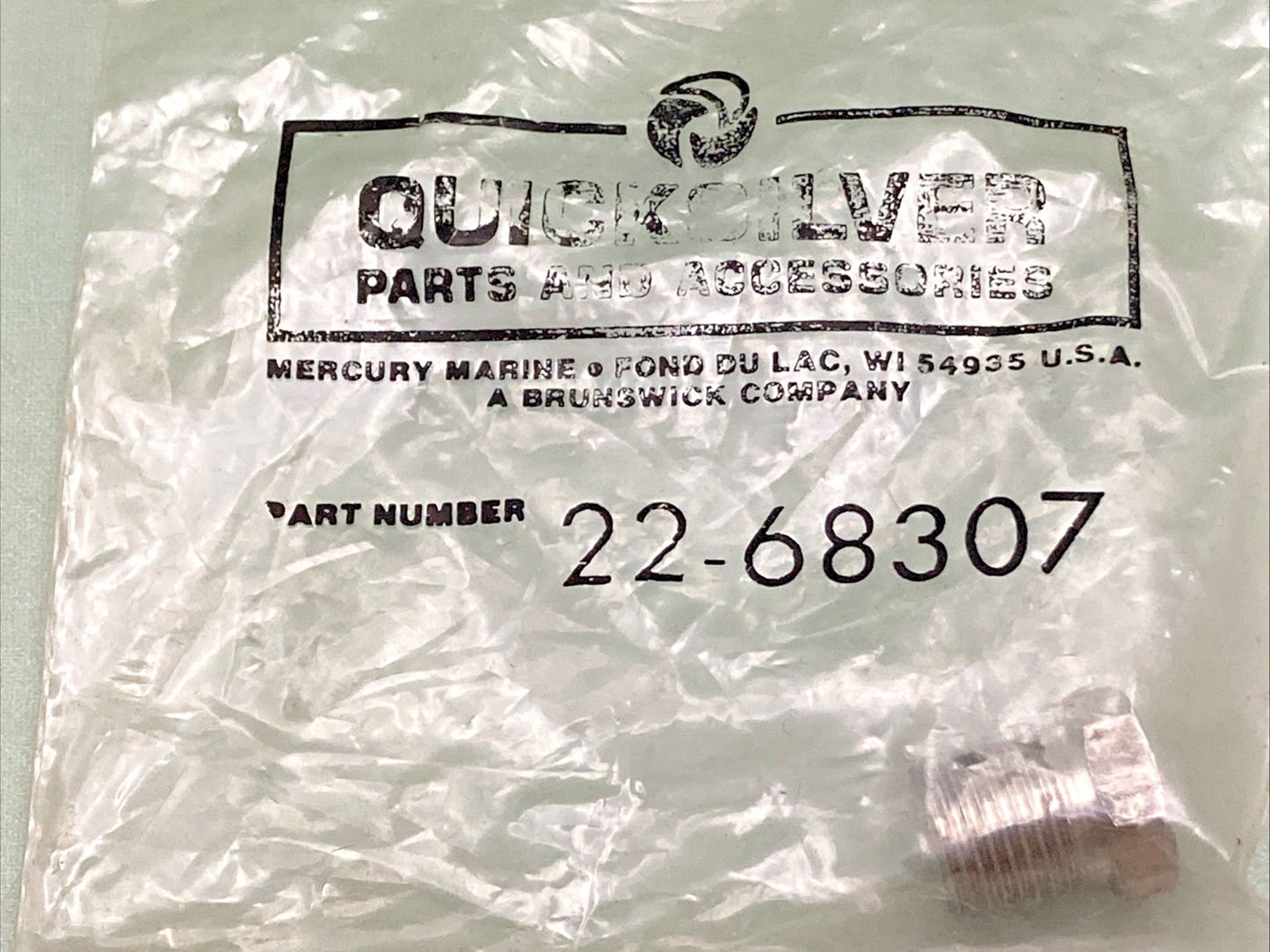 QTY 3 NEW GENUINE MERCURY 22-68307 PLUG
