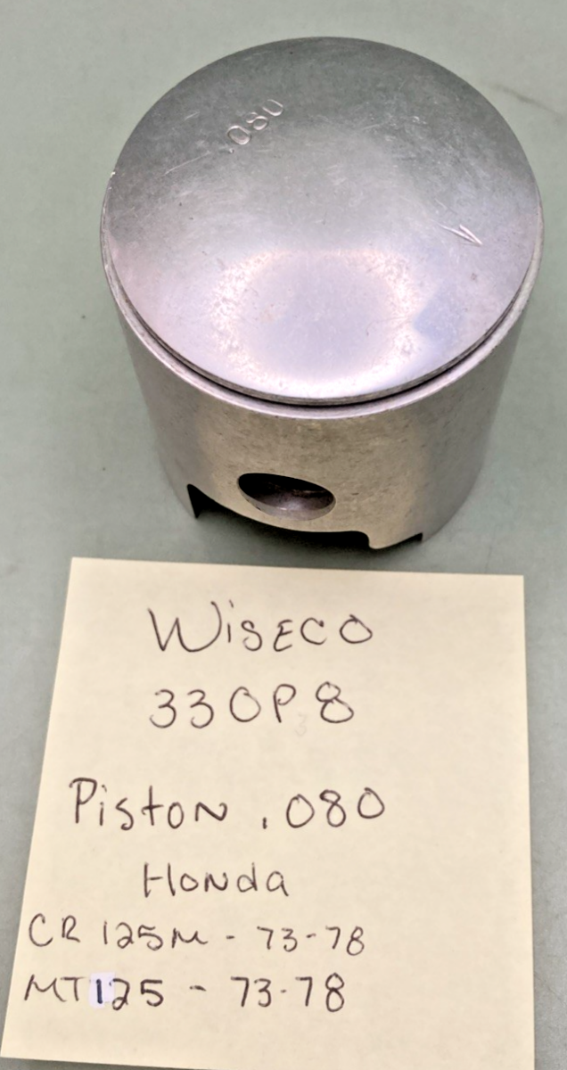 WISECO 330P8 PISTON .080, HONDA CR 125M '73-78, MT 125 '73-78