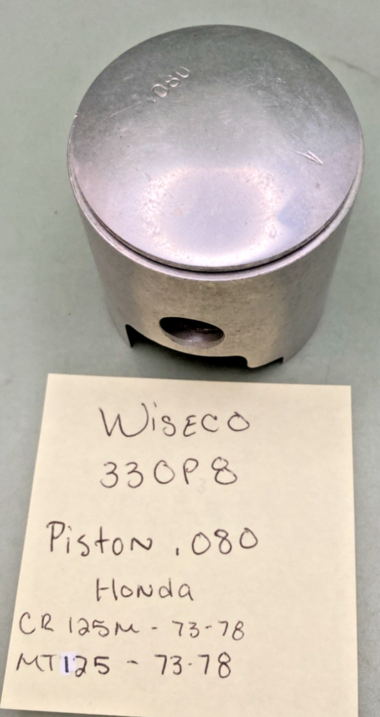 WISECO 330P8 PISTON .080, HONDA CR 125M '73-78, MT 125 '73-78