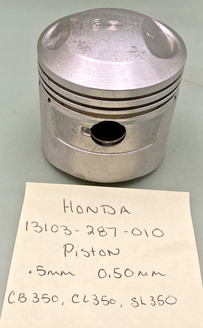 NEW REPLACES HONDA 13103-287-010 PISTON .5mm 0.50mm, HONDA CB350 CL350 SL350