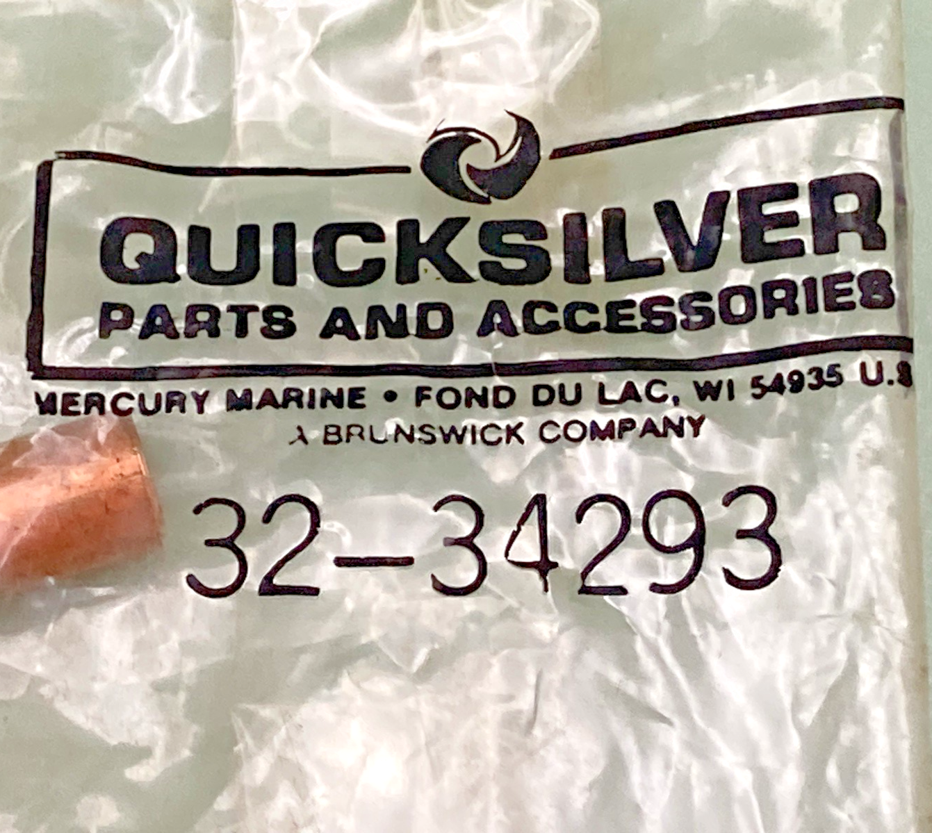 NEW GENUINE MERCURY 32-34293 INTAKE TUBE