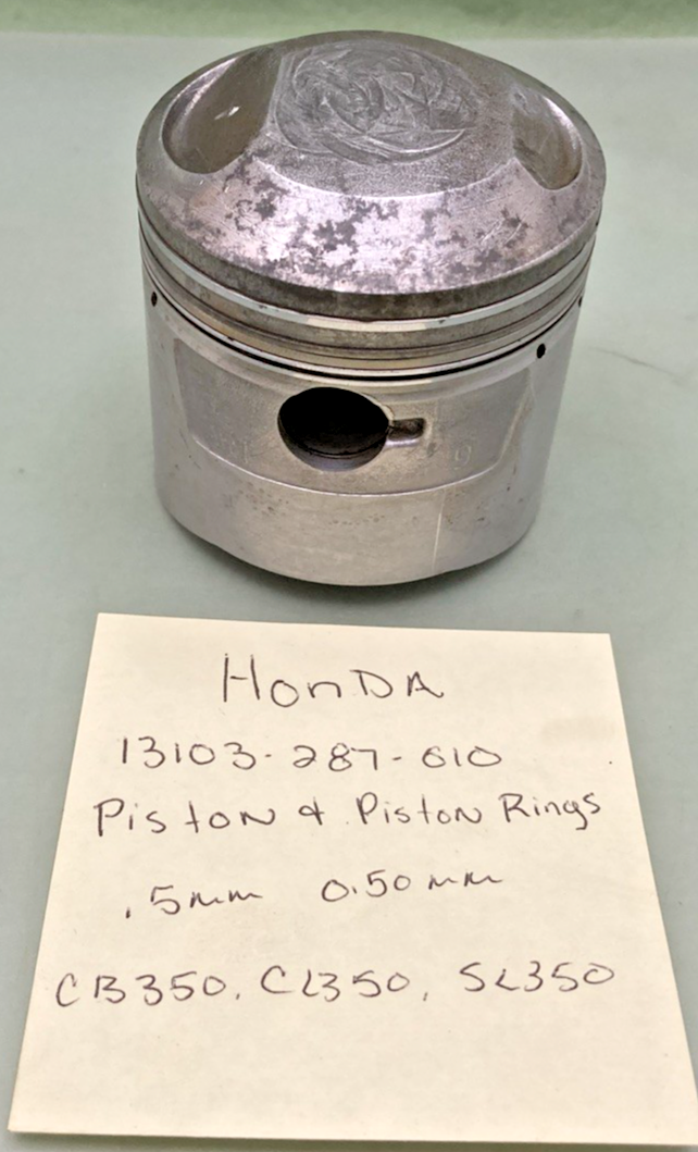 REPLACES HONDA 13103-287-010 PISTON .5mm 0.50mm & RINGS, HONDA CB350 CL350 SL350