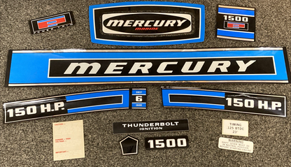 NEW GENUINE MERCURY 37-66318A74 150hp Thunderbolt Decal Kit 1973