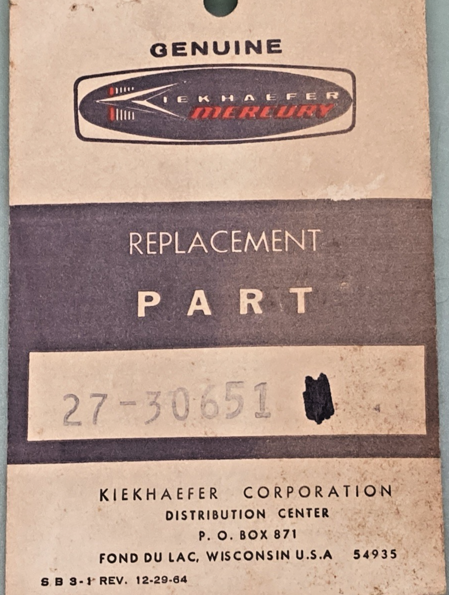 NEW GENUINE MERCURY 27-30651 GASKET
