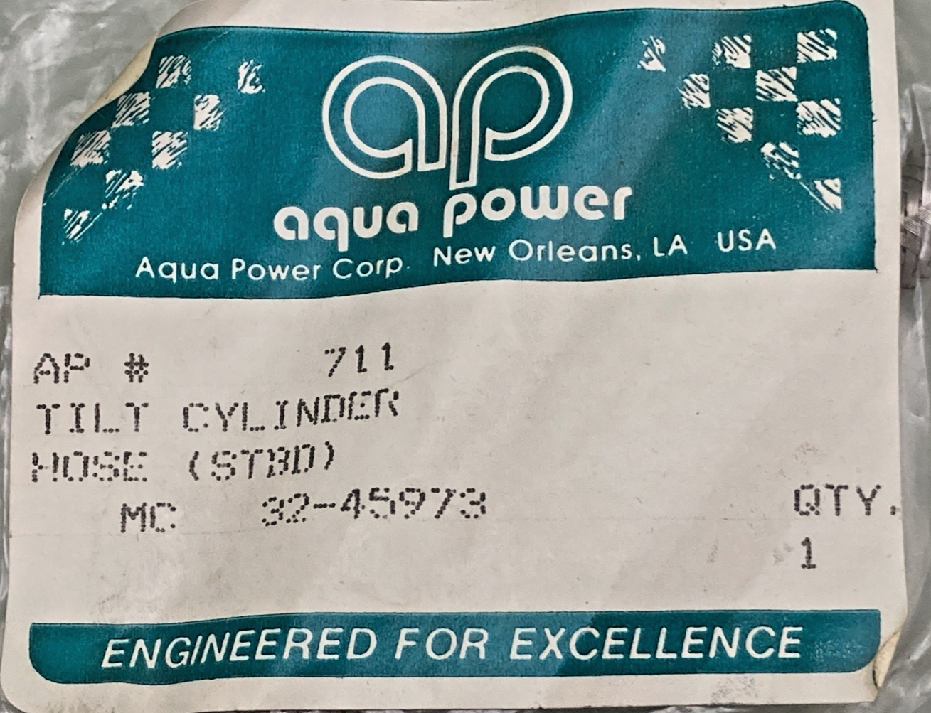 NEW GENUINE AQUA POWER 32-45973 HOSE