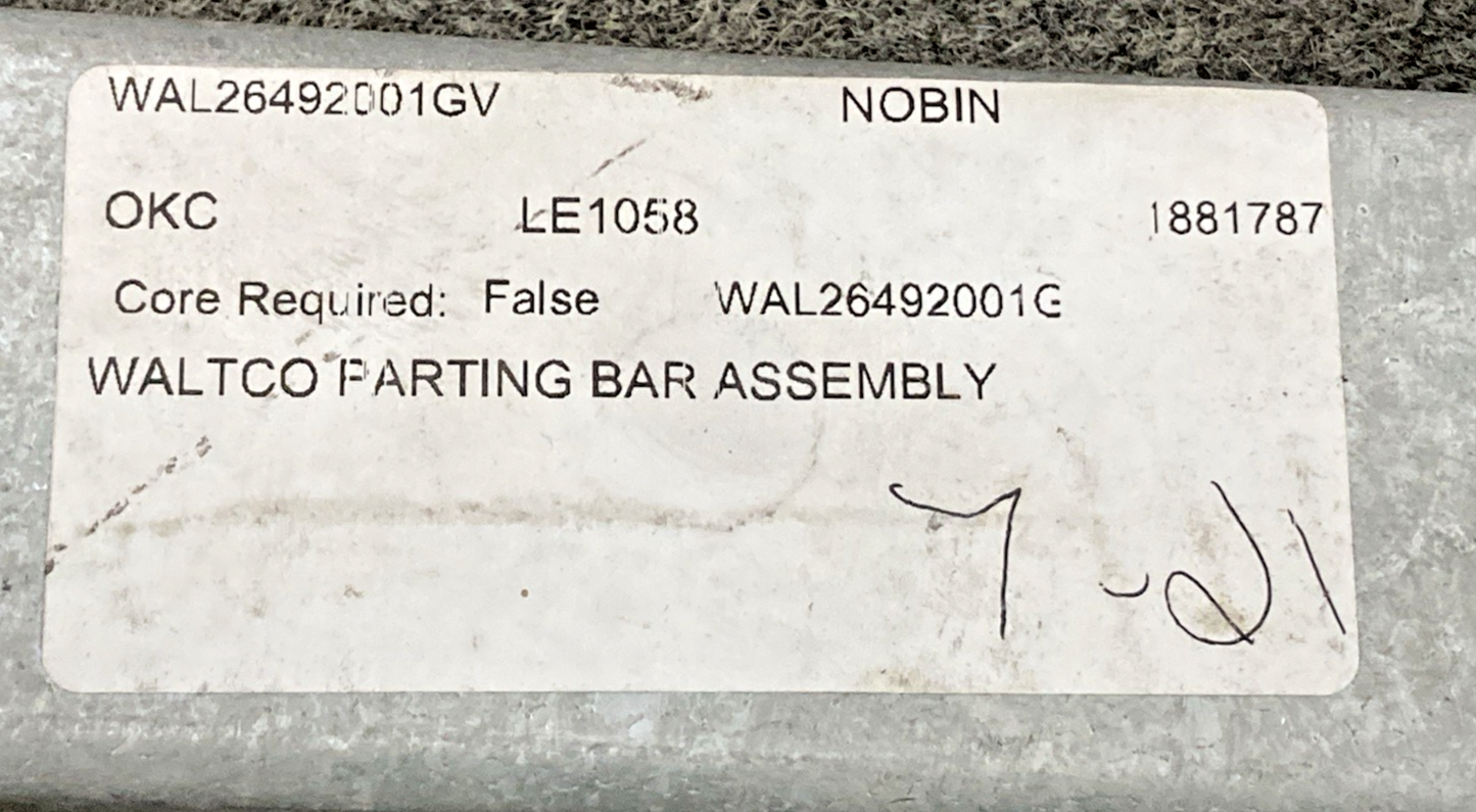 NEW GENUINE WALTCO WAL26492001GV PARTING BAR ASSEMBLY