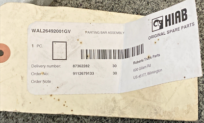 NEW GENUINE WALTCO WAL26492001GV PARTING BAR ASSEMBLY