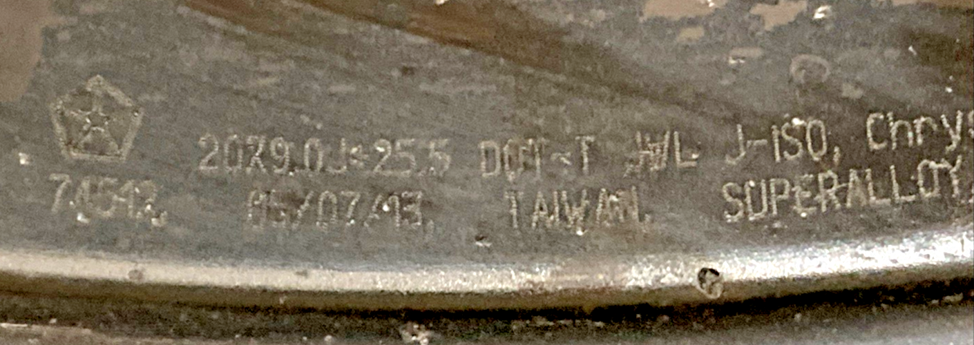 CHRYSLER 1PA57TRMAB 20" ALUMINUM STR WHEEL RIM, '10-'15 DODGE CHARGER/CHALLENGER