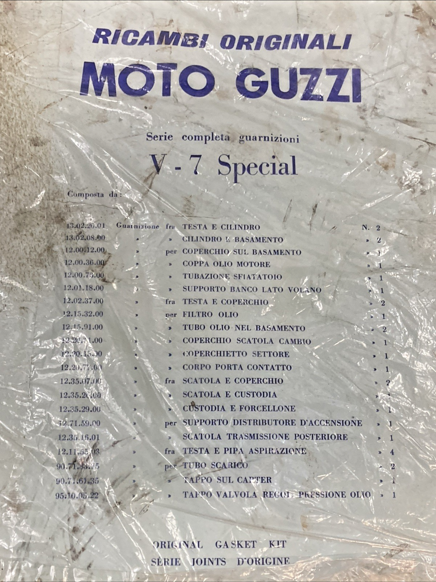 NEW GENUINE 1499-9000 Moto Guzzi Engine Gasket Set