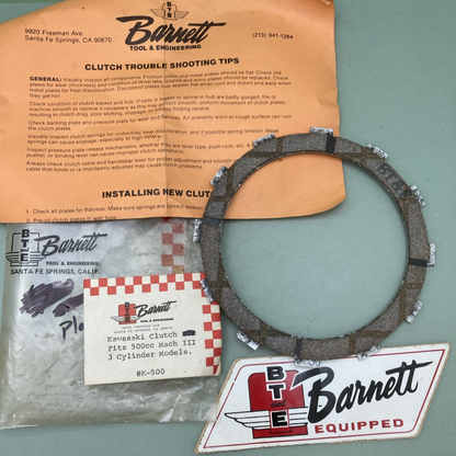 NEW GENUINE BARNETT K-500 CLUTCH PLATE FITS KAWASAKI 500CC