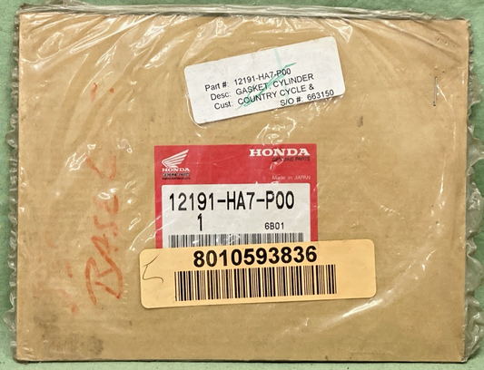 NEW GENUINE HONDA 12191-HA7-P00 CYLINDER GASKET