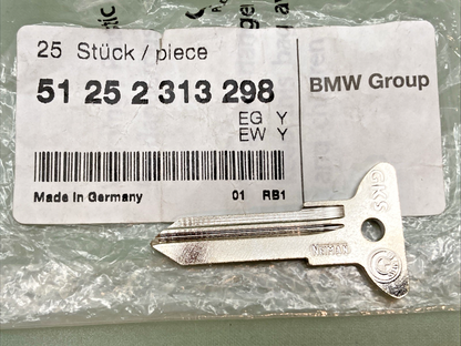 NEW GENUINE BMW 51252313298 Key (Blank)