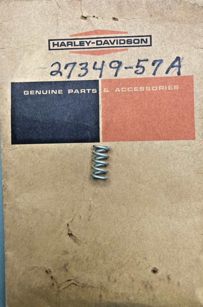 NEW GENUINE HARLEY DAVIDSON 27349-57A SPRING, LOW SPEED NEEDLE VALE, (27349-57)