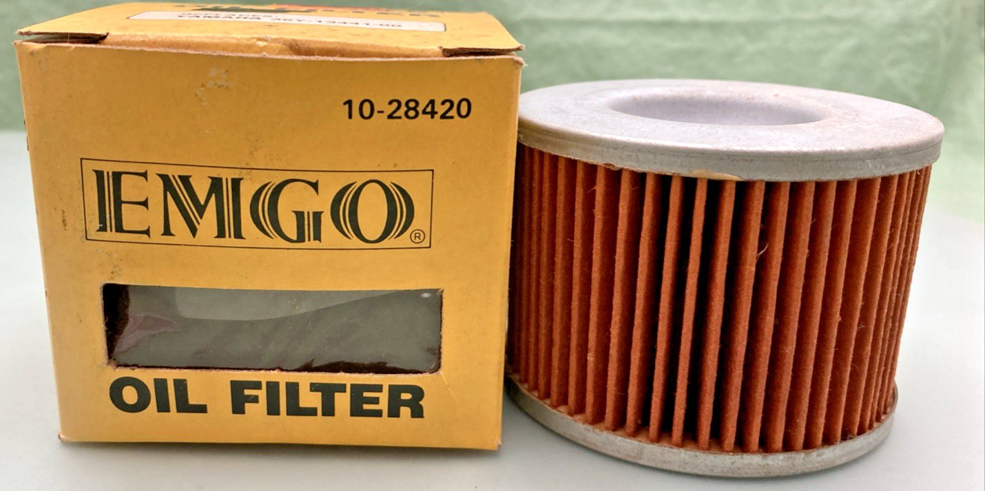 QTY 2 NEW GENUINE EMGO 10-28420 OIL FILTER, REPLACES YAMAHA 36Y-13441-00
