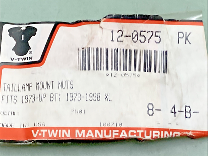 QTY 3 NEW GENUINE V-TWIN 12-0575 MOUNT NUTS