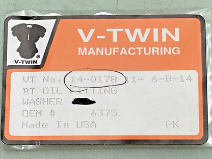 NEW GENUINE 14-0178 V-TWIN WASHER