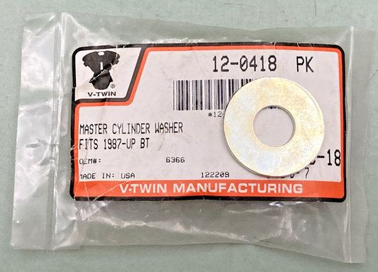 NEW GENUINE V-TWIN 12-0418 MASTER CYLINDER WASHER