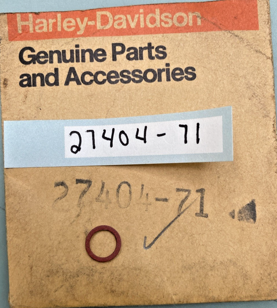 QTY 7 NEW GENUINE HARLEY DAVIDSON 27404-71 WASHER, IDLE JET - FIBER