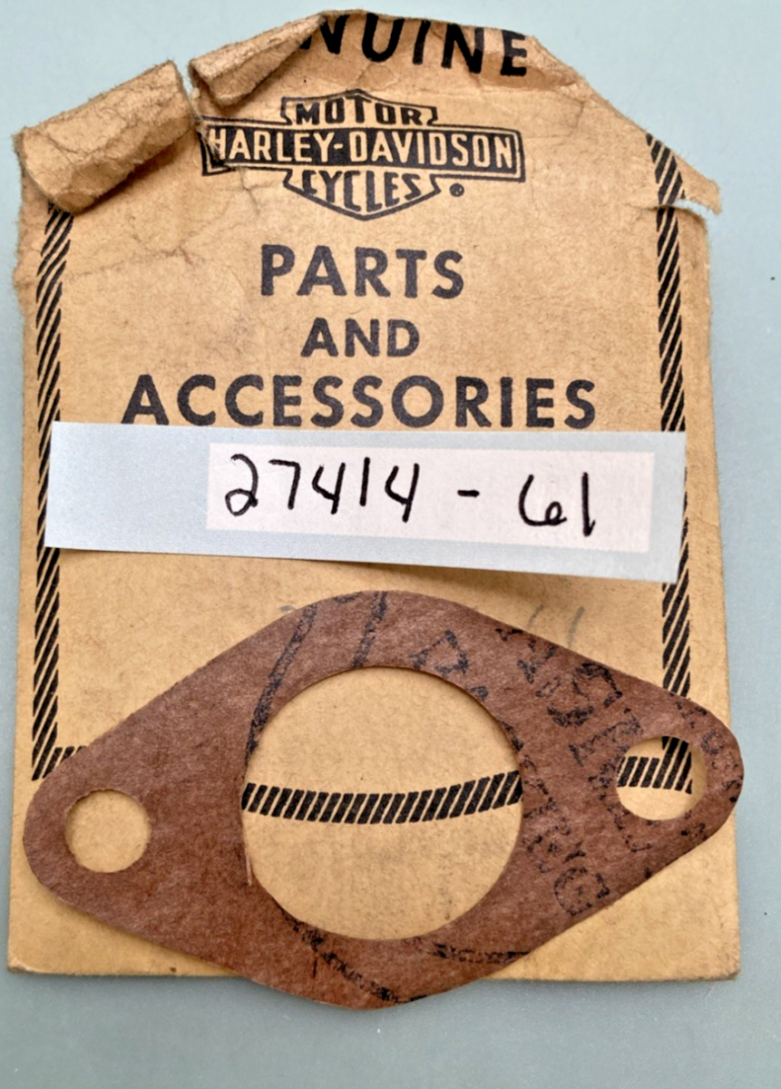 NEW GENUINE HARLEY DAVIDSON 27414-61 GASKET, CARBURETOR FLANGE