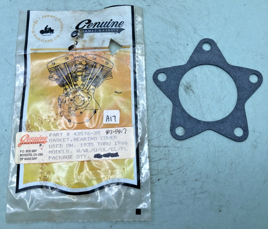 NEW GENUINE JAMES GASKETS 43576-35 BEARING COVER GASKET
