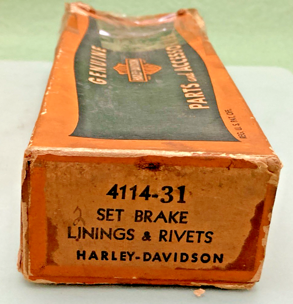 NEW GENUINE HARLEY-DAVIDSON 4114-31 SET BRAKE LINING, RIVETS