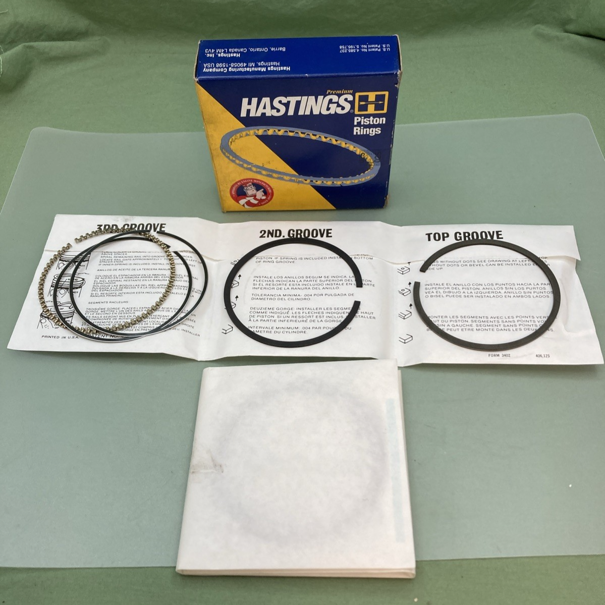 NEW GENUINE HASTINGS 2M6198005 PISTON RING SET 2 CYL FOR HARLEY DAVIDSON