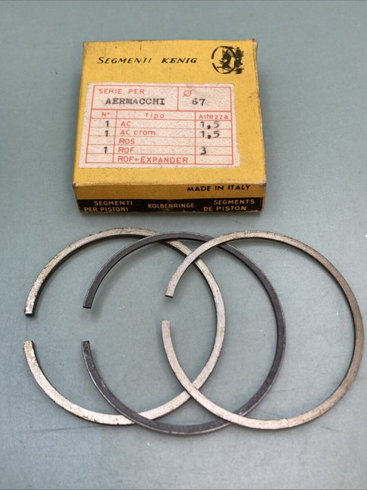 NEW GENUINE SEGMENTI KENIG A70 PISTON RING SET AERMACCHI
